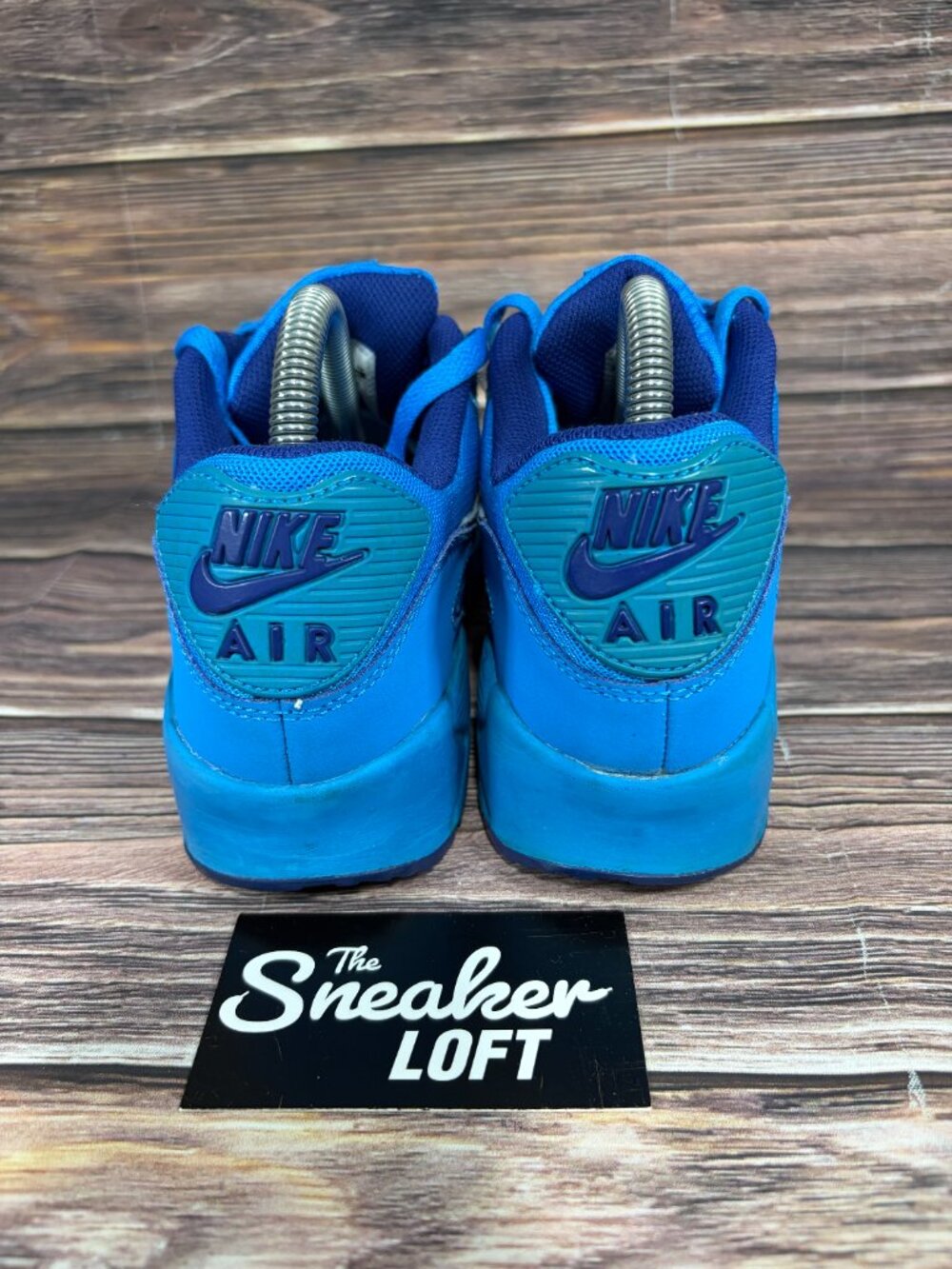 Nike Air Max 90 Photo Blue Deep Royal Women's Lace Up Sneakers Size 7.5 - Picture 4 of 8
